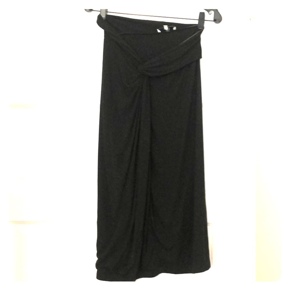 IRO black long pencil skirt-small